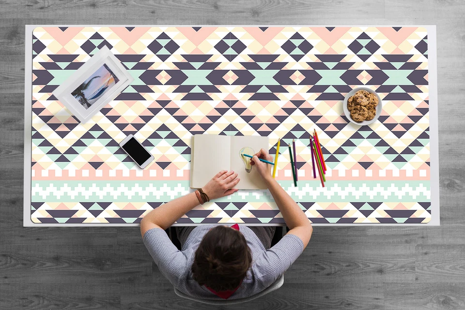 Tischunterlage Schreibtischunterlage für Büro Ethnisches Design 120x60 - Bild 2 von 4