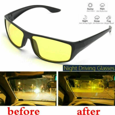 NAVPLUS Nachtsichtbrille UV Schutz Auto Nachtfahrbrille Sonnenbrille Kontrast Unisex