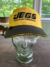 Jegs High Performance Auto Parts Yellow Black Baseball Hat Strapback Adjustable