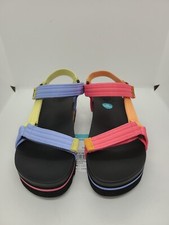 NEW Reef Cushion Rem Hi Platform Sandals - Multi-Colored Size 7