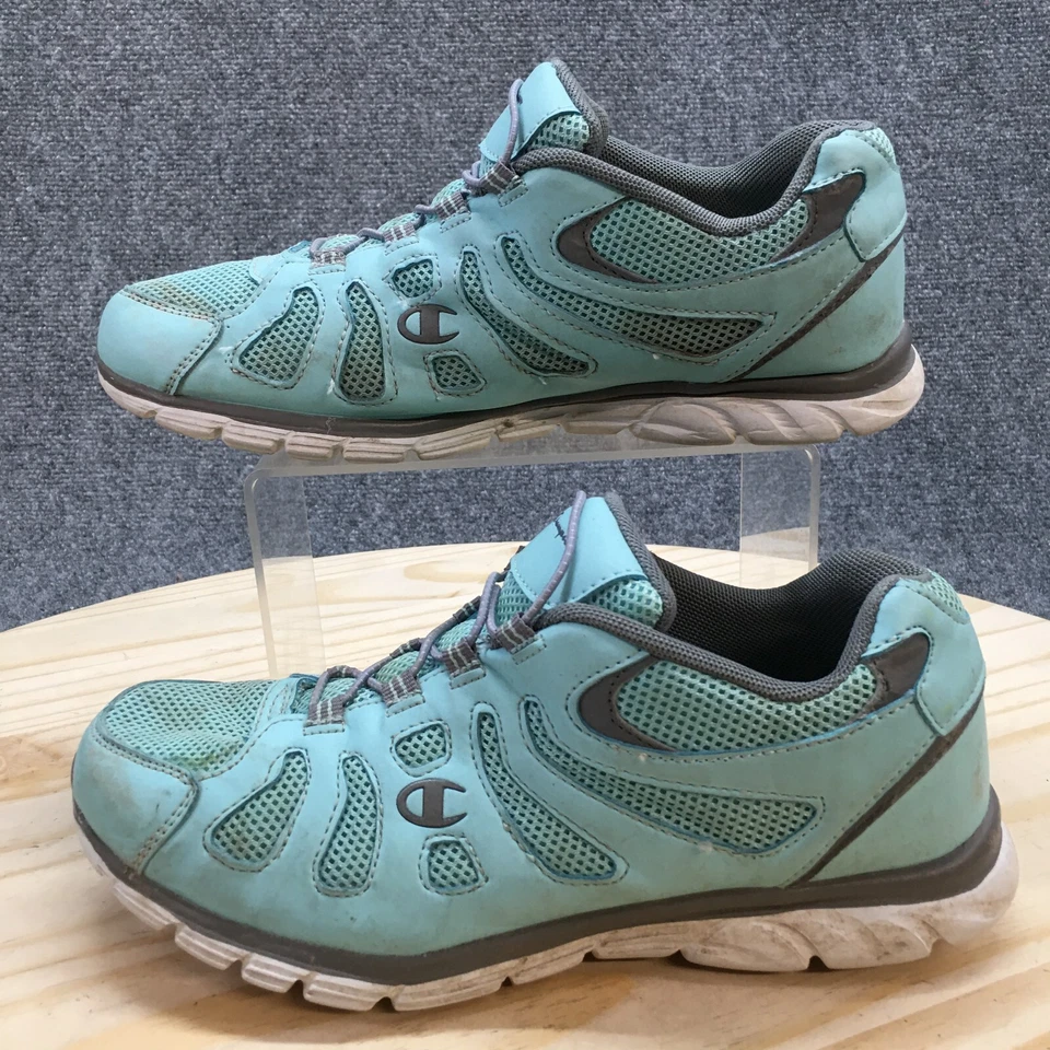 Champion Zapatos Mujer 7.5 Espuma con Memoria Sin Cordones Parte Superior Baja Tenis para Correr Azul Foto 2 de 4