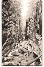 Postcard The Flume Gorge, Franconia Notch, 1938 Copyright VTG VPC02.