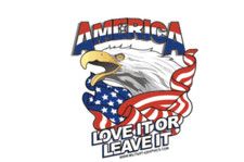 4" us flag america love it or leave it bumper sticker decal usa made