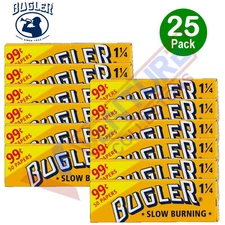 Bugler Orange Slow Burning Rolling Papers 1.25 1 1/4 (78mm)  25 Pack - FREE SHIP