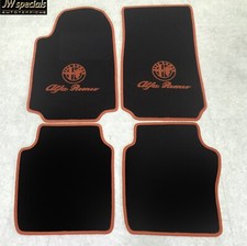 Autoteppich Fußmatten geeignet für Alfa 75 schwarz Cognac 1985-1992 L+S Absatz