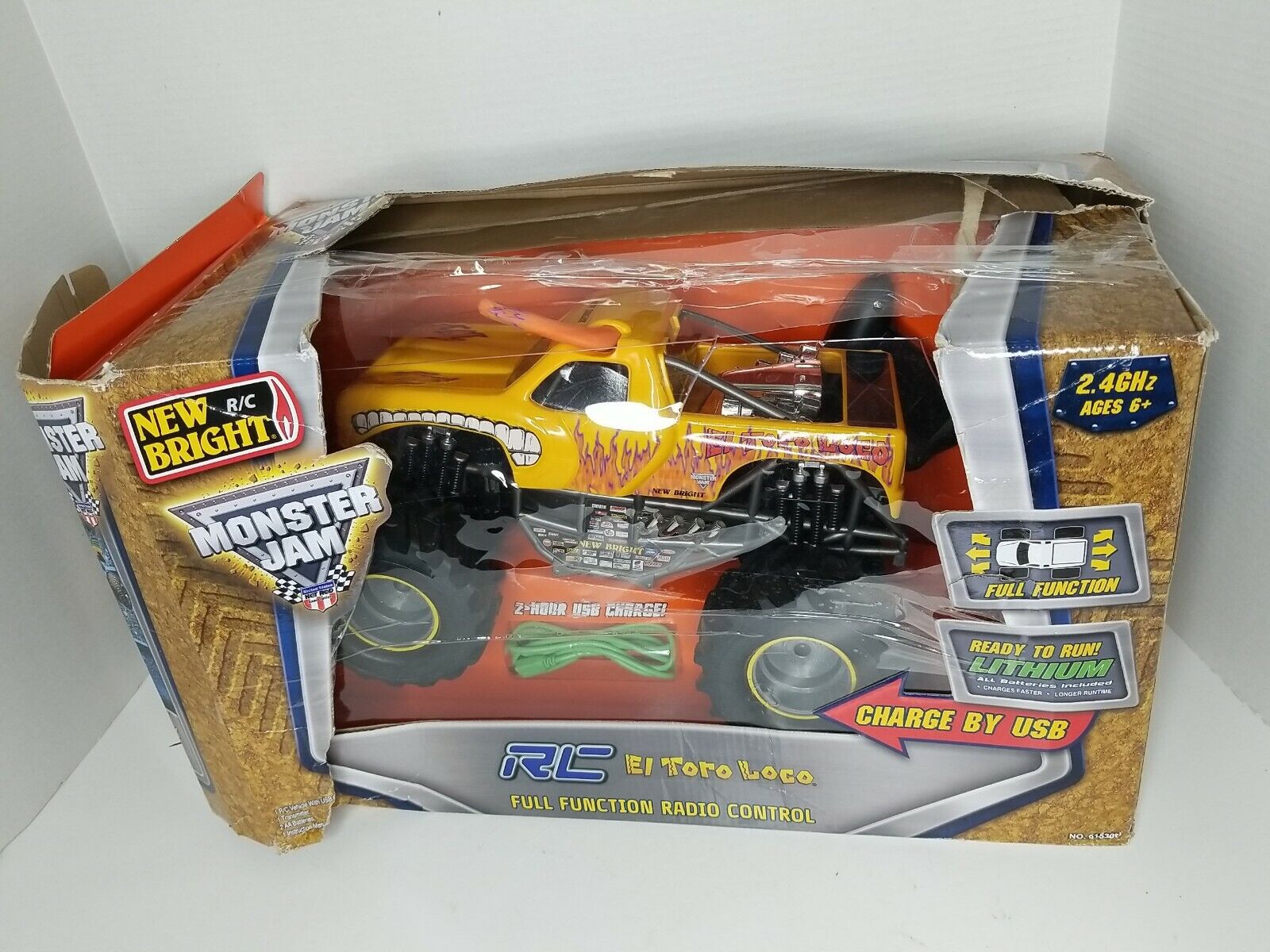 Brinquedo touro louco do monster truck controle remoto, extra