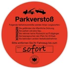 Car sticker red dot parking violation wrong parking vehicle decommissioning traffic ticket