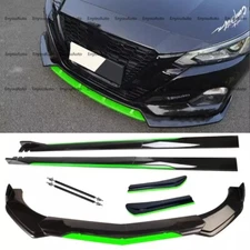 Front Bumper Lip 86" Side Skirt Rear Bumper Lip Black Green for Nissan Sentra