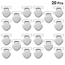 20PCS Fashion Suspender Clips Pacifier Clips Hook Pacifier Suspender Clip