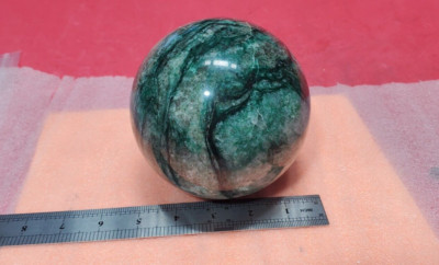 5.12LB 5x5'' Ball Natural Flame stone Quartz Sphere Crystal Ball Healing CY138