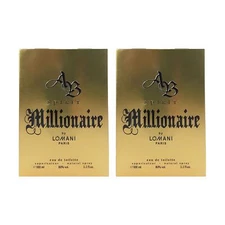 Pack of 2 New Lomani Ab Spirit Millionaire Men 3.3 oz