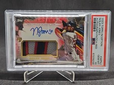 2023 Topps Inception Nolan Jones Autograph Patch Red /25 PSA 10  #IAPNJ POP 1