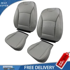 For 2015-2019 Subaru Outback Driver Passenger Bottom Perforated Seat Cover Gray