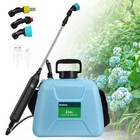 New Listing2 Gallon Electric Sprayer Battery Powered with 3 Mist Nozzles for Lawn & Clea.