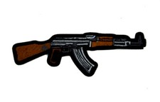 AK47 Machine Gun Patch Embroidered Iron on Applique Military Army Tactical Badge