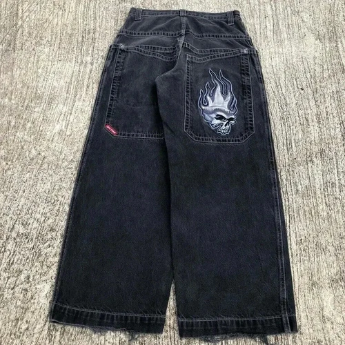 Jnco Unisex Hip-Hop Baggy Casual Fit Deskorolka Denim Retro Szerokie nogawki Spodnie Jeansy - Zdjęcie 14 z 52