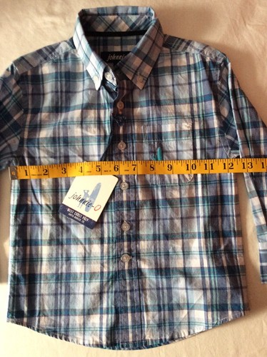 Johnnie-O Brand New Plaid Button-Down Long Sleeve Shirt Little Kids Sz2 - Picture 8 of 12