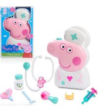Peppa Pig Checkup Case Set with Carry Handle, 8-Piece Doctor Kit for Kids
