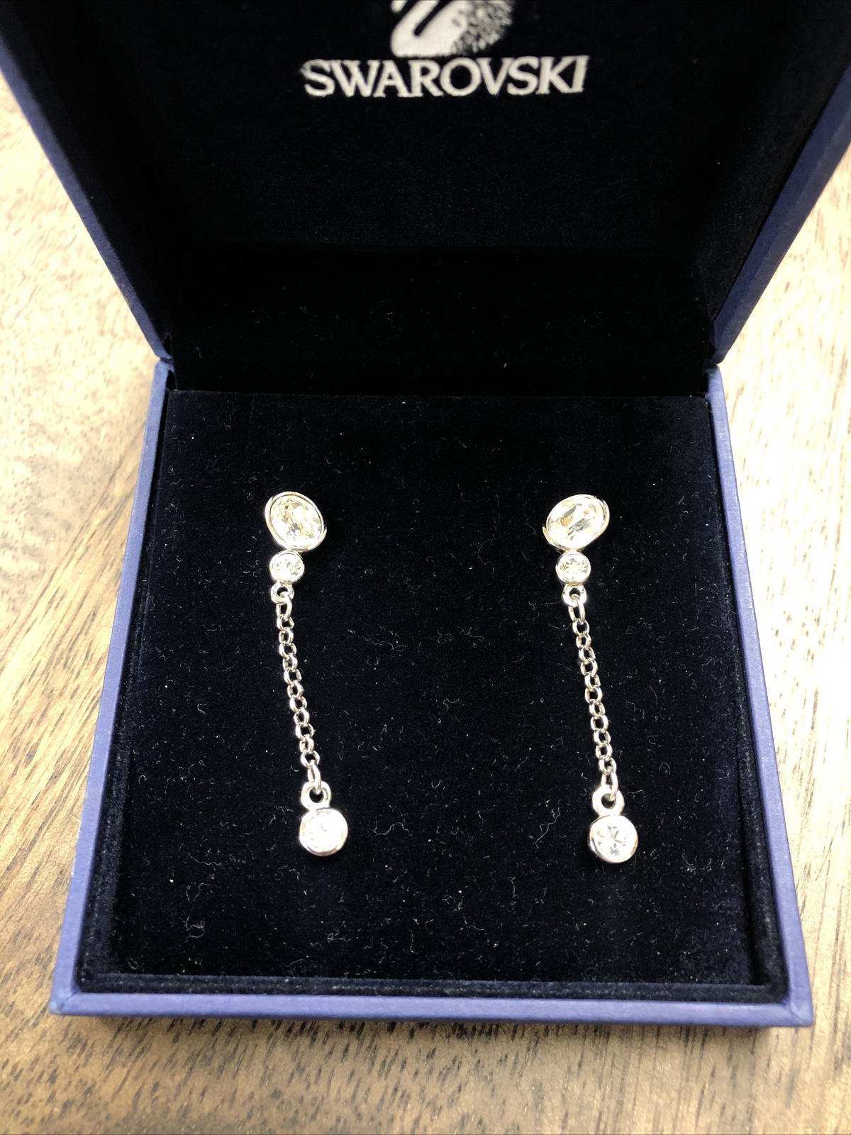 Swarovski Crystal Drop Earrings Clear Crystal - image 2