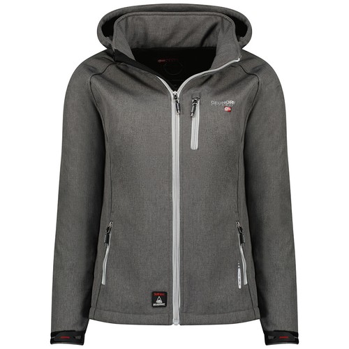 Geographical Norway Ladies Softshell Jacket Functional with Detachable Hood - Picture 9 of 11