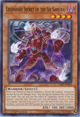 Legendary Secret of the Six Samurai - SAST-EN093 - Common - 1st Edition x1 - Nea