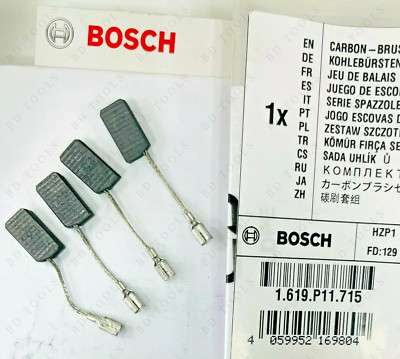4 Stück Original BOSCH Kohlebürsten passend für GWS 9-115S GWS710 Winkelschleifer 1619P11715