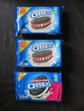  3 Packages Nabisco Mega Stuf  Double Stuf Oreo Cookies 17.6 Oz  20 Oz Each 