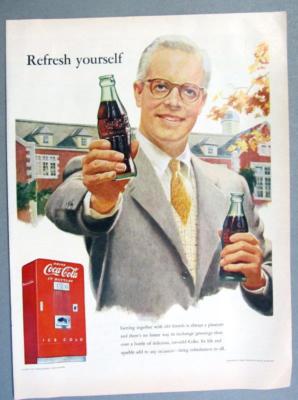 10x13.5 Original 1952 Coca Cola Ad REFRESH YOURSELF | eBay