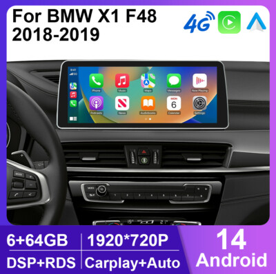 12.3'' Android 14 Autoradio CarPlay 64GB GPS Navi Für BMW X1 F48 2018-2019 EVO