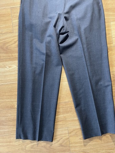 Armani Collezioni Men's Solid Black Pleated Wool Elastane Dress Pants 33x29 - Picture 6 of 13