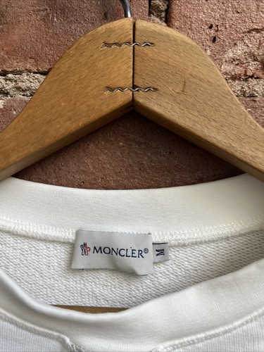 Moncler Damen Top, Gr. Medium, weiß 100% Baumwolle Italy - Bild 6 von 10
