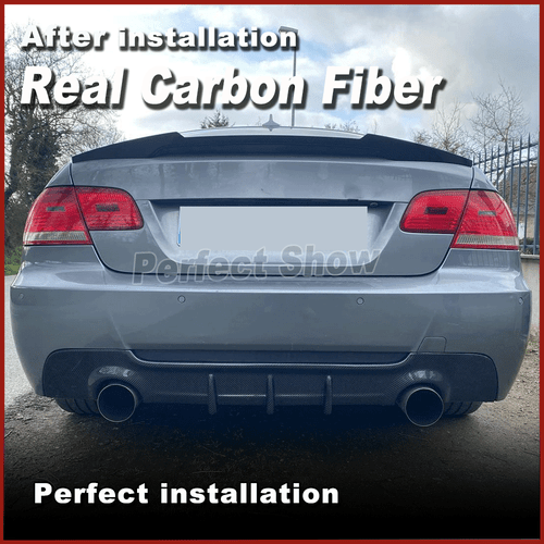 For BMW 3Series E92 E93 325i M-Sport 2007-13 REAL Carbon Fiber Rear Diffuser Lip - Picture 9 of 15