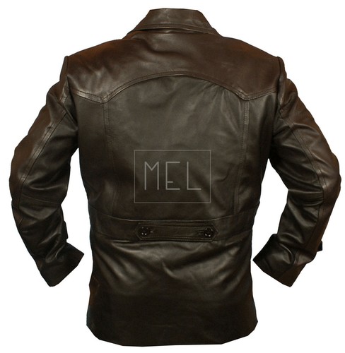 German Submariner WW2 Vintage Mens Black Brown Real Genuine Leather Jacket Coat  - Bild 6 von 12