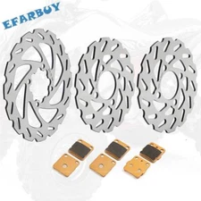 Front Rear Brake Disc Rotors  + Pads for Yamaha Banshee 350 YFZ350 yfz 350 90-06