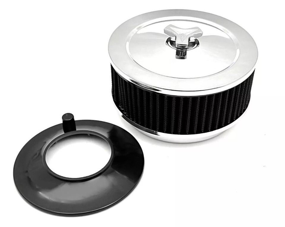 Air Cleaner Set For 2-Barrel Carburetors - Fits Holley/Rochester/Carter 2-5/8" Neck