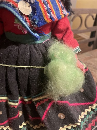 Antique Southwest American Indian Doll New Mexico Navajo Zuni Girl UNIQUE 13" - Picture 3 of 8