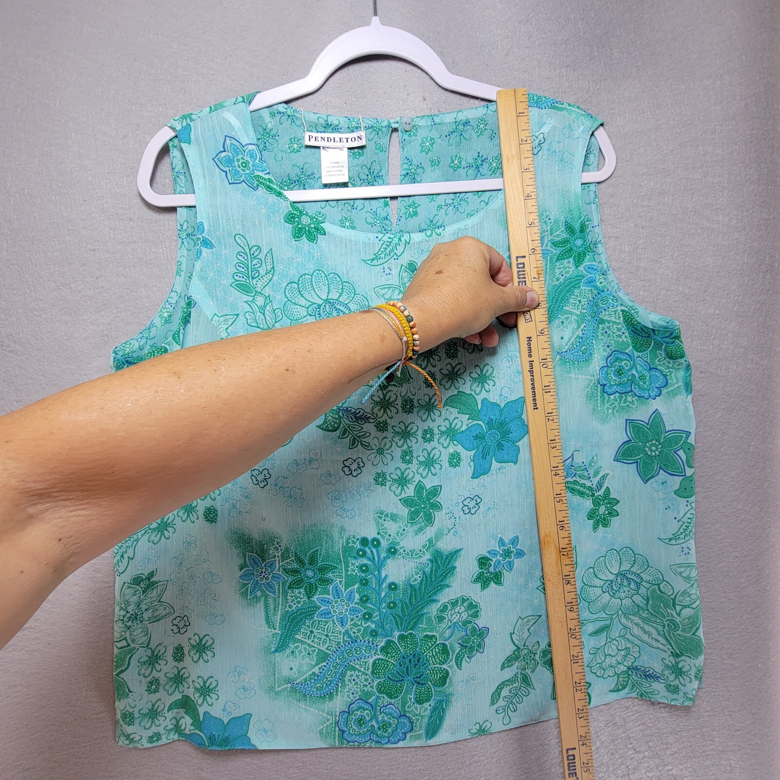 Pendleton Blue Lagoon Reversible Sheer Top Womens… - image 12