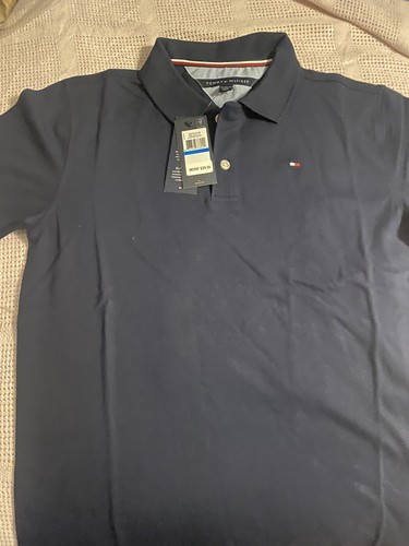 NWT Boys Master Navy Blue Size X-Large (20) Tommy Hilfiger Polo Shirt