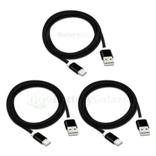 3X USB Type C 6FT Braided Cable Cord for Phone Samsung Galaxy S9 S9+ Plus Note 9