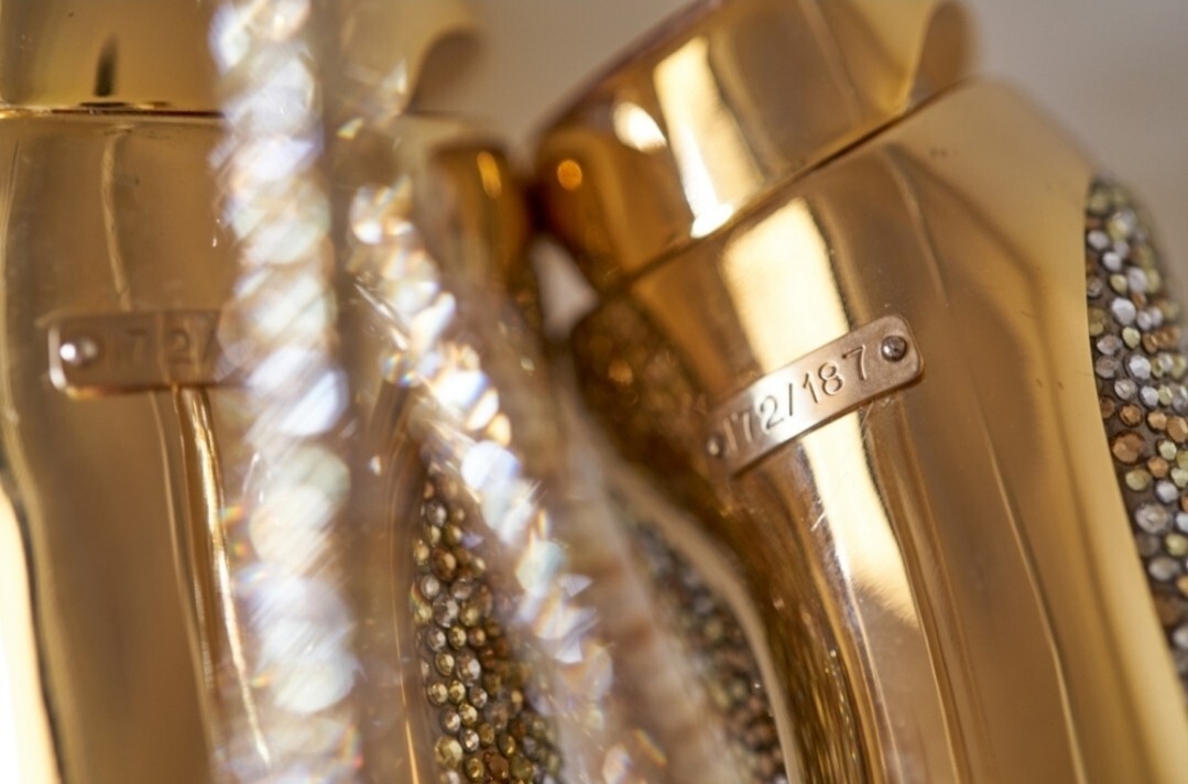 Gianmarco Lorenzi Discoball gold crystal pump 38 image 2