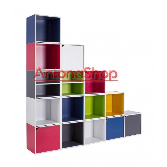 Libreria CUBO Colorata Componibile Modulare Legno MDF Laminato Mobile Scaffale