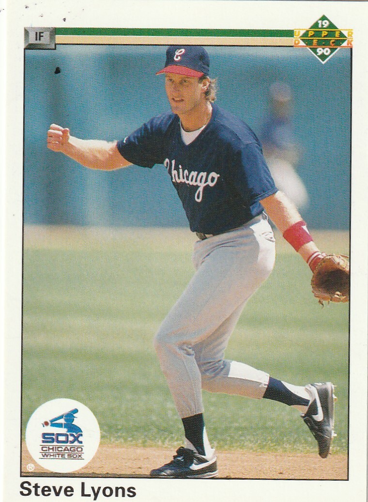 FREE SHIPPING-MINT-1990 Upper Deck Steve Lyons #390-PLUS WHITE SOX BONUS CARDS