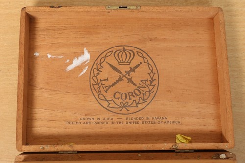 Vintage LA CORONA Boite Nature Cabinet Selection Elevada Wooden Cigar Box CUBA - Picture 10 of 15