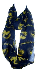 Missouri Tigers Mizzou Team Unisex Infinity Scarf  Office Black Yellow Football