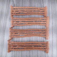 Vtg Ranch Fence Split Rail 6 inch Lot of 4 Brown Western Parts