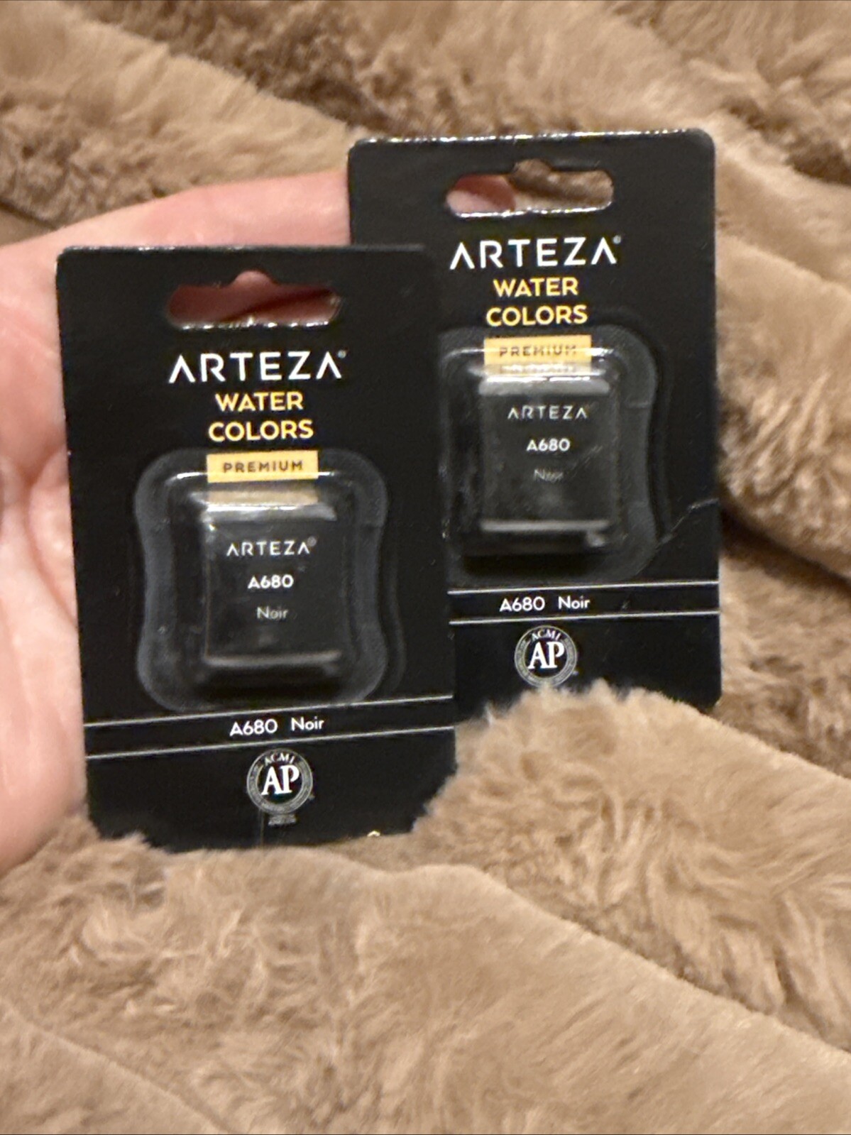 Arteza Premium Watercolour Half Pan Paint Noir A680