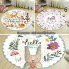 39 Inch Round Area Rug Floor Carpet Cartoon Print Antislip Play Mat Room Decor