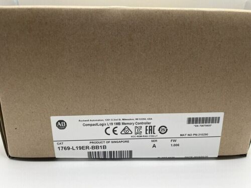 New Factory Sealed AB 1769-L19ER-BB1B Ser A CompactLogix 1MB Memory Controller