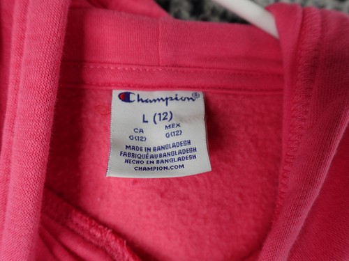 CHAMPION Fleece Sweatshirt/Sweatpants 2 PC Girl's L Size 12 Hot Pink - Picture 7 of 19