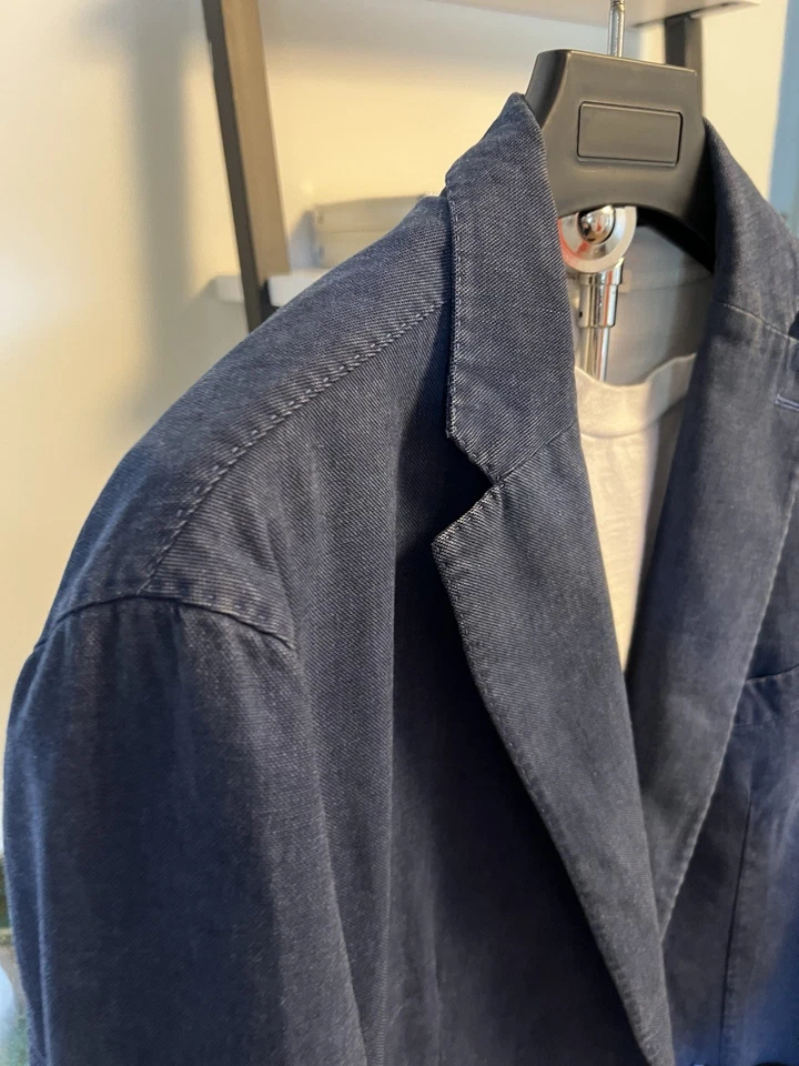 Abrigo deportivo LBM 1911 azul algodón - talla 56eu/44R Foto 3 de 4